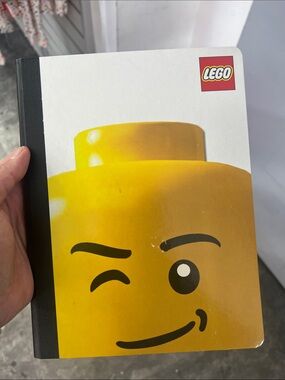 Lego Yellow Winking Minifigure Face Notebook